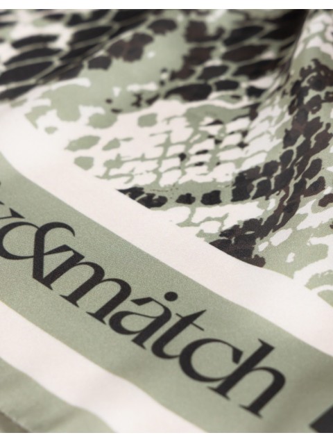 MIX AND MATCH Scarf Olive Snake Πράσινο Μαντήλι